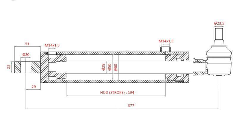 HYDRAULIKLENKZYLINDER SAME OEM-169.6352.4/10