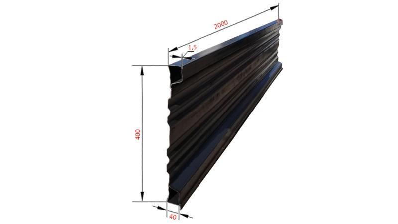 SIDE PANEL TIL TIPPER TRAILER 2 MET. - HØJDE 400 mm