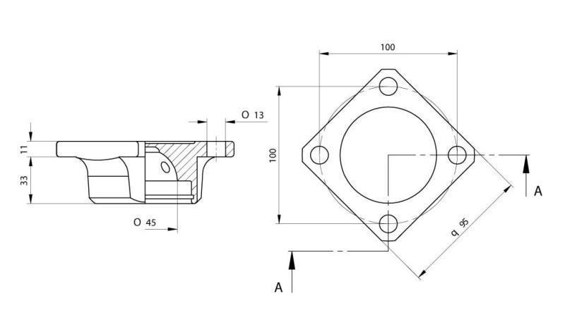 BOLA fi 45 COM FLANGE