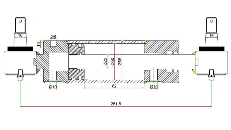 HIDRAULIČNI UPRAVLJAČKI CILINDAR JOHN DEERE OEM-AM147174