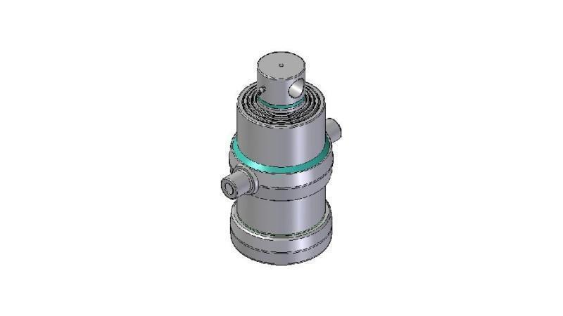4080F -TELESCOPISK CYLINDER STANDARD/HUL 4 TRIN REJSE 1010 DIAMETER 190