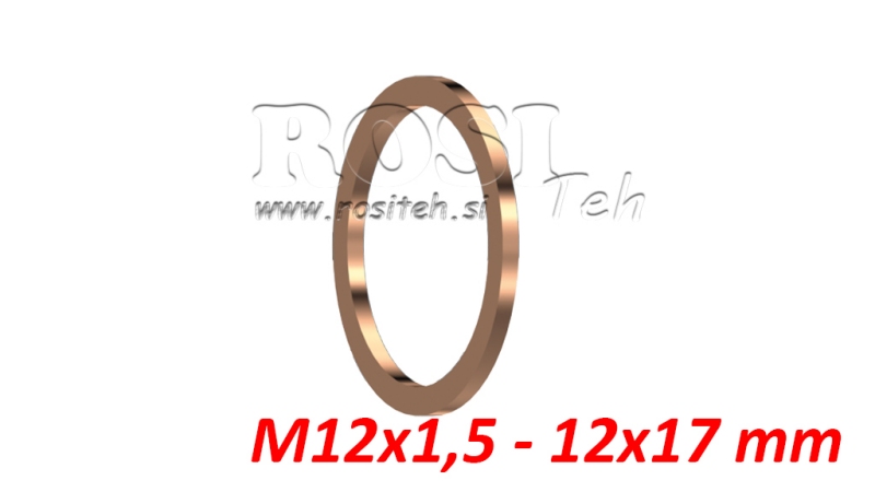 COPPER WASHER M12X1.5 - 12X17 MM