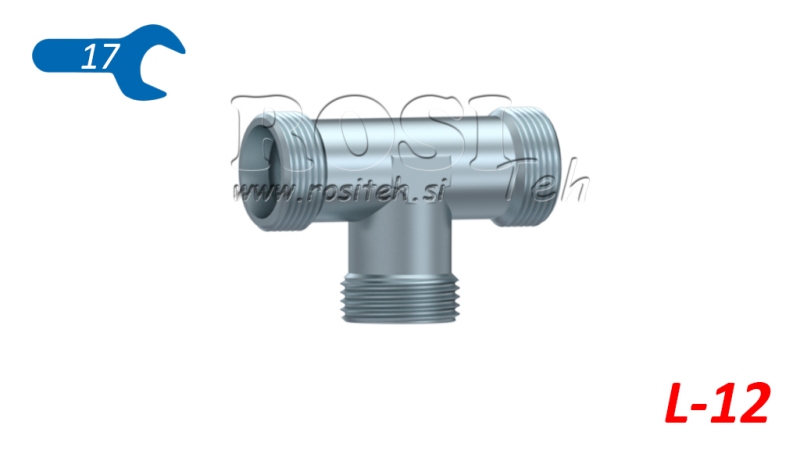 HYDRAULIK T-ANSCHLUSS L-12 MIT MUTTER