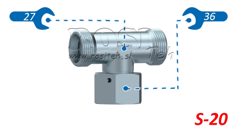TEU HIDRAULIC S-20 CU PIULIȚĂ ROTATIVĂ CENTRALĂ M30X2