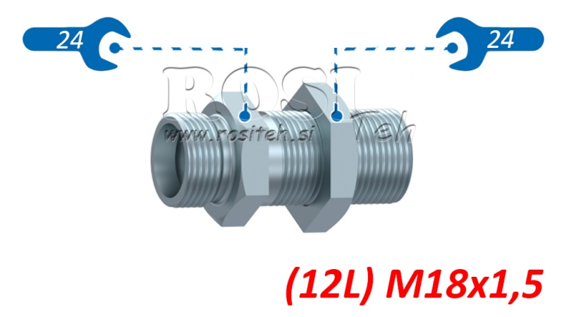 HIDRAVLIČNI PREGRADNI DVOVIJAČNIK (12L) M18x1,5