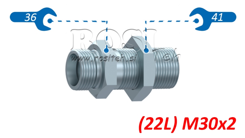 HIDRAVLIČNI PREGRADNI DVOVIJAČNIK (22L) M30x2