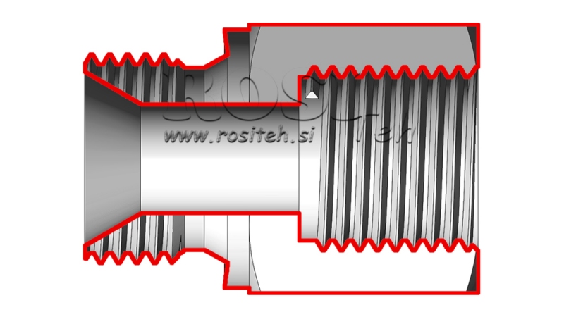 HIDRAVLIČNI ADAPTER MOŠKI-ŽENSKI 3/8-16x1,5