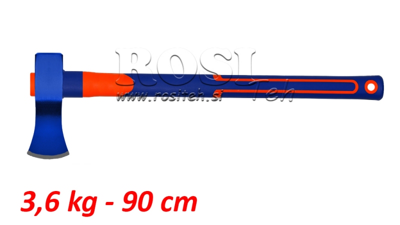 WOOD SPLITTING AXE WITH CARBON HANDLE - A621 3,6 kg - 90 cm