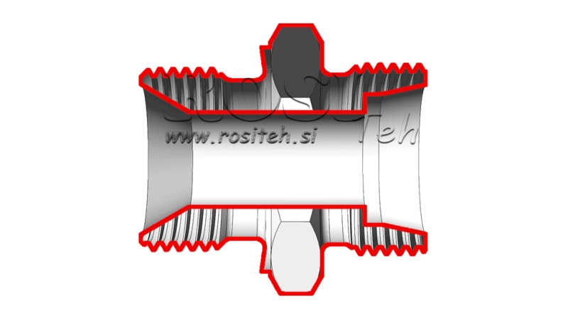 HYDRAULICKÝ DVOJITÝ SKRUTKOVÝ SPOJ AL8-BSP3/8