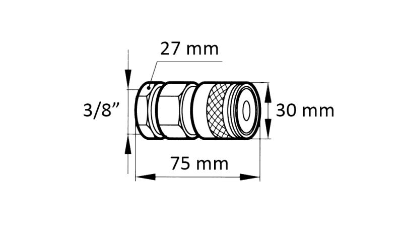 HITRA SPOJKA BAGER FFH ŽENSKA 3/8
