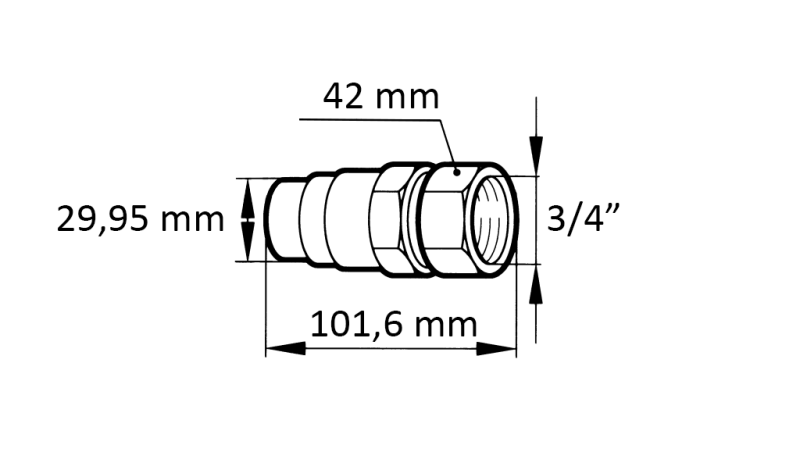 NOPEA KUPPLING KAIVURILLE FFH UROS 3/4 48MM