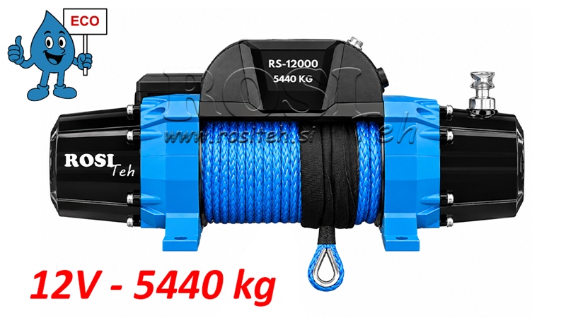 12 V ELEKTRIČNI VITEL RS-12000 - 5440 kg - SINTETIČNA VRV ECO