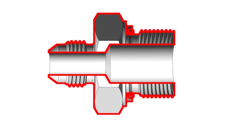 REDUCTOR HIDRÁULICO 1/2 JIC74°-3/8 GAS