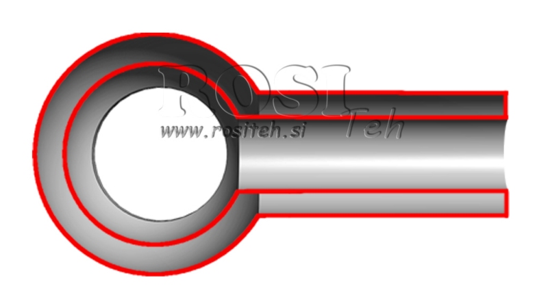 KOVOVÁ BANJO RÚRKA 1/4 40 mm