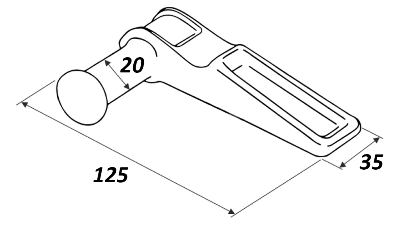 CLAMP FOR SIDE LOCK TYPE MAROTTA LEFT