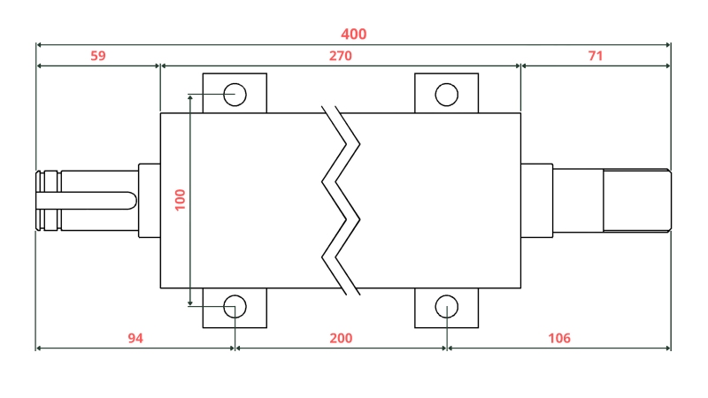 ÖNTVÉNY KÖRFŰRÉSZ TENGELY 400MM (JOBB MENET)