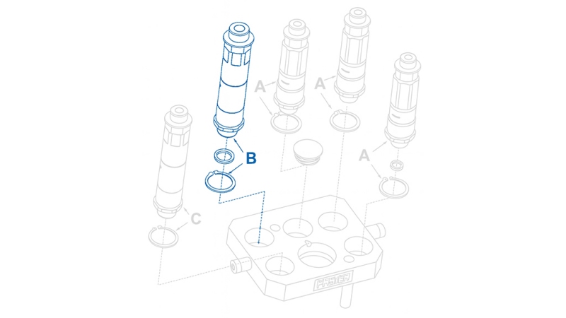 CONECTOR RÁPIDO MACHO PARA MULTI-FASTER 9/16 3PLK 3PLV B PARTE MÓVIL