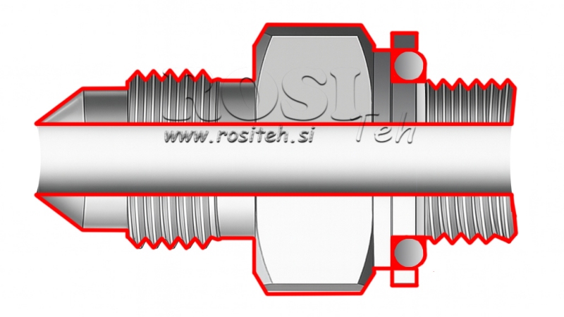 REDUTOR HIDRÁULICO 3/4 JIC74°-3/8 GAS