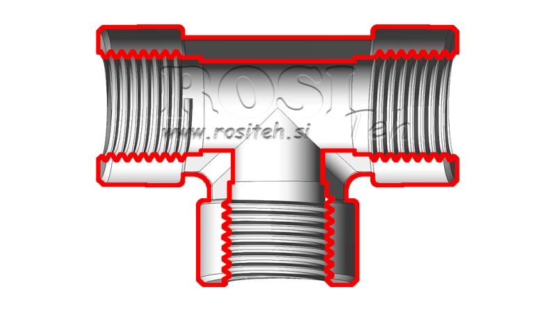HIDRAVLIČNI T KOM ŽENSKI-ŽENSKI 1/4