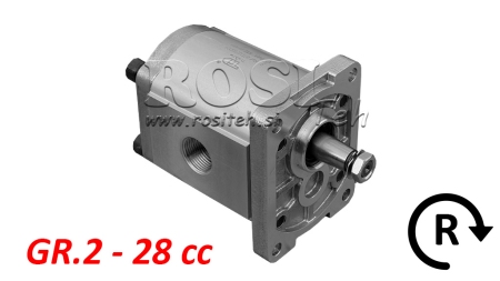 HYDRAULISK PUMPE GR.2 28 CC HØYRE - GJENGER