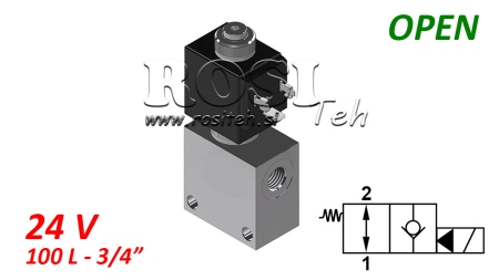 ZAWÓR 2-DROGOWY 3/4 (NO) 24V - 120LIT