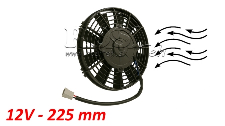 AXIÁLNÍ VENTILÁTOR 225MM TLAČÍCÍ 12V