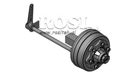 ASSE SEMI-ASSALE CON FRENI 3.600 KG L.250 MM