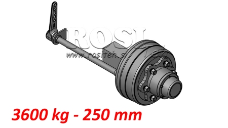 ASSE SEMI-ASSALE CON FRENI 3.600 KG L.250 MM