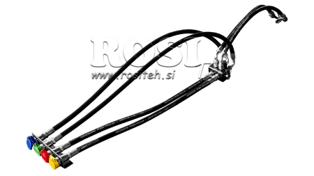 MANUÁLNÍ ROZDĚLOVACÍ VENTIL S HADICEMI PRO VÝSTUP SKLÁPĚČE TRAKTORU DF-6/2 60LIT/MIN