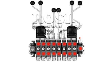 HYDRAULIKVENTIL HIAB 8xPC70 + 2X EURO JOYSTICK 3 POSITIONEN