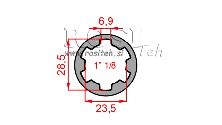 ΑΝΤΑΠΤΟΡΑΣ ΚΑΡΝΤΑΝ ΜΟΥΦΑ 1-1/8 (100 mm)