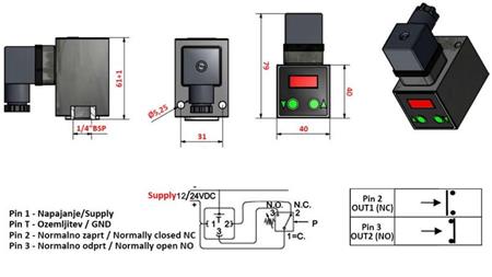 ELECTRONIC PRESSURE SWITCH KLV55 0-200 BAR (MAX.500BAR)