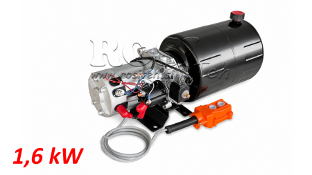 MINI HYDRAULINEN POWER-PACK 12V DC - 1.6kW = 2.1cc - 8 litraa - yksivaiheinen laite (metalli)