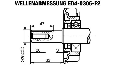 diesel motor 306cc-4,5kW-3.600 U/min-H-KW25x63-ročni zagon