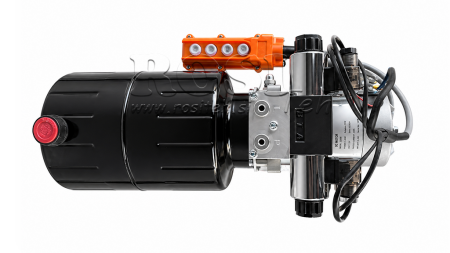 MINI HYDRAULIKAGGREGAT 12V DC - 1.6kW = 2.1cc - 8 lit - 2x bidirektionell enhet (metall)