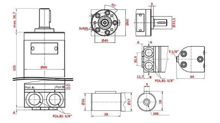 Hydromotor MM 8 -seitlich