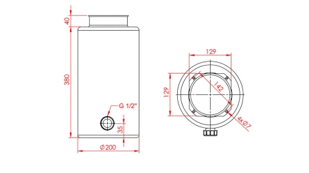 REZERVOAR KOVINSKI ROLL PP 12 LITER HORZONTAL-VERTICAL