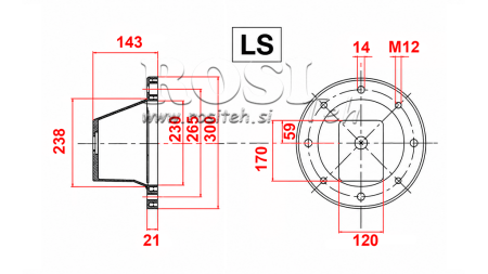 HIDRAVLIČNA PRIROBNICA - ZVON LS302 (EM5,5-9kW/GR3)