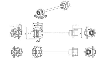 Dimensiones SALIDA PARA BOMBA HIDRÁULICA - SCANIA GRS 905
