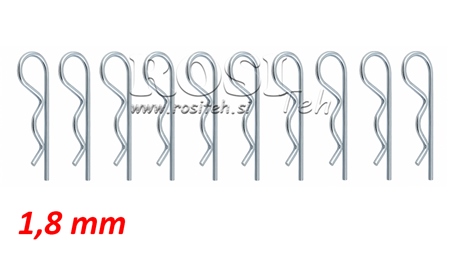 LÅSEPINNE SETT Φ 1.8 MM (10 STK)