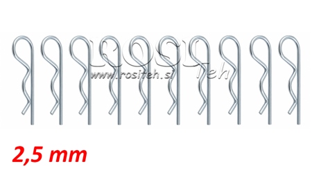 LÅSEPINNE SETT Φ 2.5 MM (10 STK)