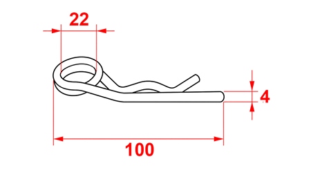 HÅRNÅLSPLINT DOBBEL Φ 4 MM (5 STK)