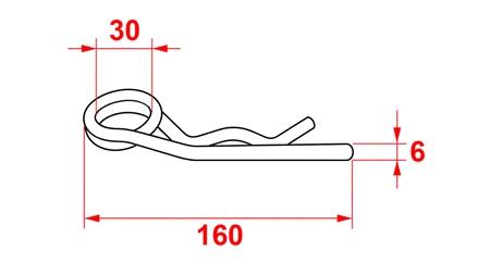HÅRNÅLSPLINT DOBBEL Φ 6 MM (5 STK)