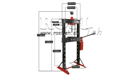 VERKSTED HYDRAULISK PRESSE FOR LAGER 20T - TO-HASTIGHETER