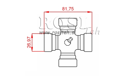 KERESZTCSUKLÓ F-26,97X81,75 ECO KARDÁNTENGELYHEZ 910mm 30-75LE ÉS 890mm 30-75LE