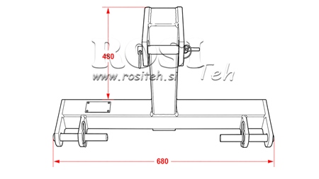 TOWING HOOK FOR THREE-POINT HITCH CAT.1