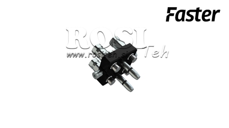 RACCORD MULTI-FASTER 3 VOIES BSP 1/4 PARTIE MOBILE (UN LEVIER)