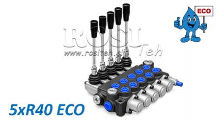 HIDRAVLIČNI ROČNI VENTIL – RAZVODNIK 5-SEKCIJSKI 5xR40 ECO