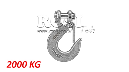 GANCIO CON LINGUETTA DI SICUREZZA - 2000 KG