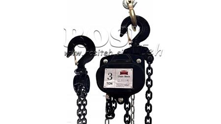 MACARA CU LANȚ - WINCH 3Ton x 3m
